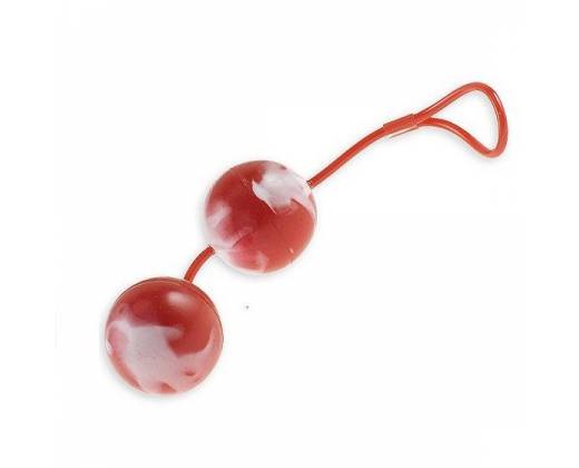 Вагинальные шарики красно-белые со смещенным центром тяжести Duoballs