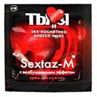 Возбуждающий крем Sextaz-M для мужчин в одноразовой упаковке - 1,5 гр.