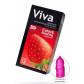 Цветные презервативы VIVA Color&Aroma с ароматом клубники - 12 шт.