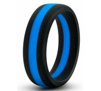 Черно-синее эрекционное кольцо Silicone Go Pro Cock Ring