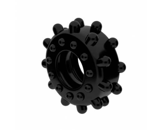 Черное эрекционное кольцо POWER PLUS Cockring