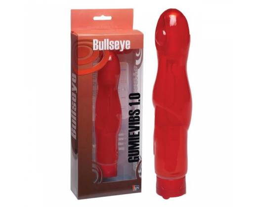 Красный вибромассажёр Bullseye - 16,5 см.