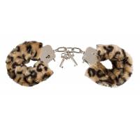 Леопардовые меховые наручники Love Cuffs Leo
