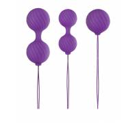 Набор фиолетовых вагинальных шариков Luxe O' Weighted Kegel Balls