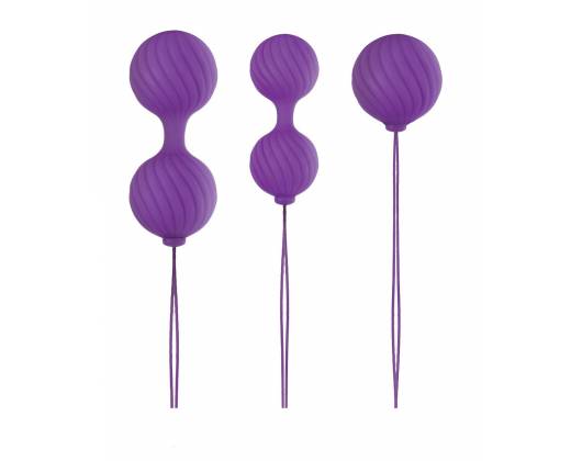 Набор фиолетовых вагинальных шариков Luxe O' Weighted Kegel Balls