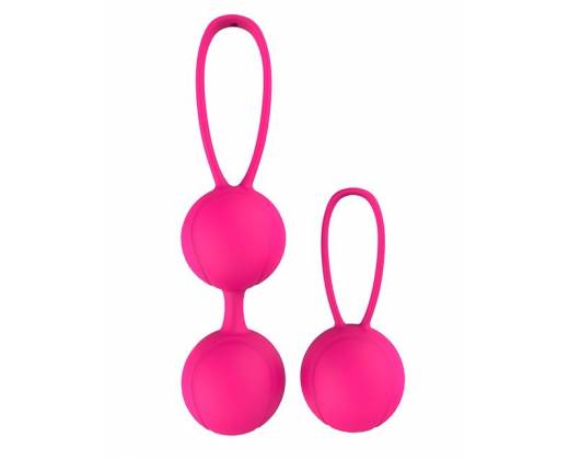 Набор розовых вагинальных шариков PLEASURE BALLS & EGGS DUO BALL SET