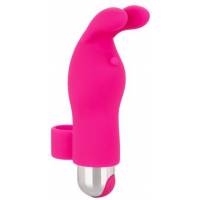 Розовая пулька-насадка на палец Finger Bunny - 8,25 см.