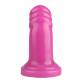 Розовая реалистичная анальная втулка с широким основанием - 18,5 см.