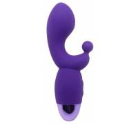 Фиолетовый вибратор INDULGENCE Rechargeable G Kiss - 16,5 см.