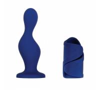 Мужской набор в синем цвете In s & Out s: вибромастурбатор и анальный плаг