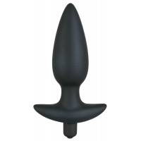 Чёрная анальная вибровтулка Black Velvet с 5 скоростями - 17 см