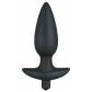Чёрная анальная вибровтулка Black Velvet с 5 скоростями - 17 см