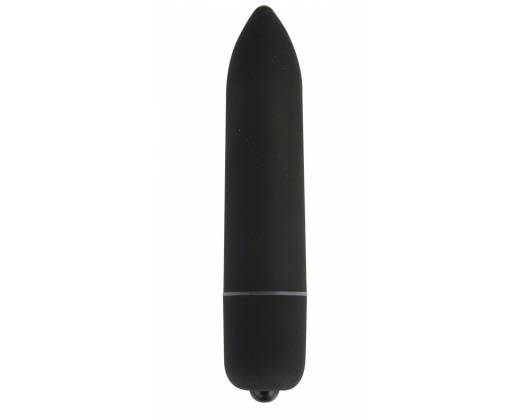 Чёрная удлинённая вибропуля Power Bullet Black - 8,3 см.