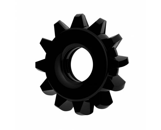 Чёрное эрекционное кольцо для пениса Power Plus