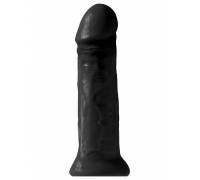 Черный фаллоимитатор на присоске 11" Cocks - 28 см.