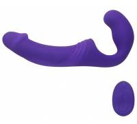 Фиолетовый безремневой вибрострапон с пультом - 21,5 см.