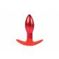 Каплевидная анальная втулка красного цвета - 9,6 см.