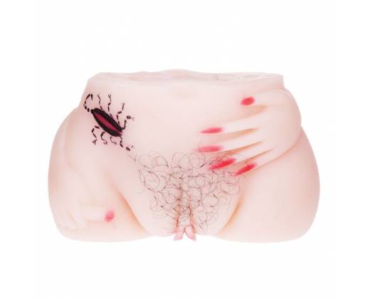 Реалистичная вагина и анус с вибрацией и татуировкой-скорпионом