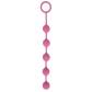 Розовая анальная цепочка с металлическими шариками - 25 см.
