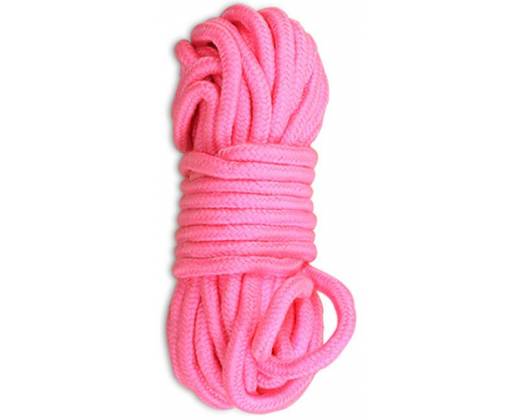 Розовая верёвка для любовных игр - 10 м.