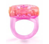 Розовое кольцо с вибропулей для усиления эрекции