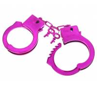 Ярко-розовые пластиковые наручники "Блеск"