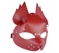 Красная кожаная маска "Белочка"