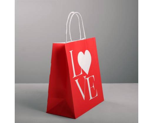 Бумажный пакет LOVE - 22 х 25 см