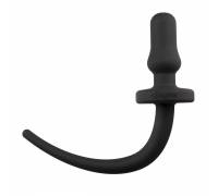 Черная анальная пробка с хвостом Dog Tail Plug
