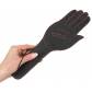 Чёрная шлёпалка Slapper Hand в виде ладошки с контрастной строчкой - 30 см.