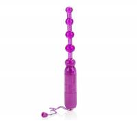Фиолетовая анальная цепочка Waterproof Vibrating Pleasure Beads
