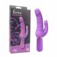 Фиолетовый вибратор Levina Double Penis - 21,5 см