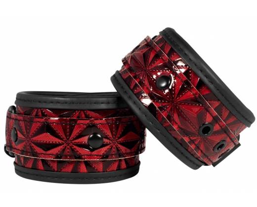 Красно-черные наручники Luxury Hand Cuffs
