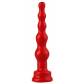 Красный анальный стимулятор-ёлочка - 14,5 см