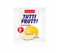 Пробник гель-смазки Tutti-frutti со вкусом сочной дыни - 4 гр.