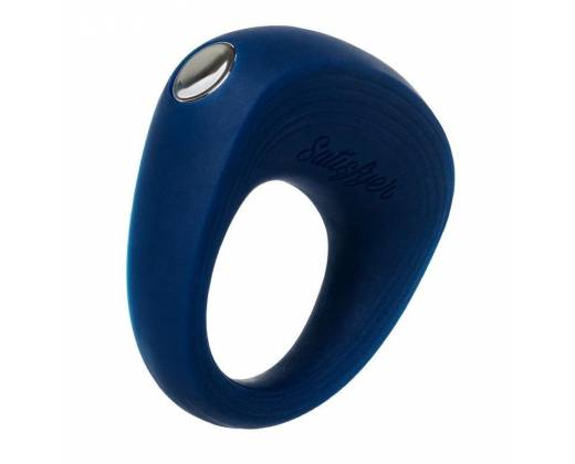 Синее эрекционное кольцо на пенис Satisfyer Ring 2