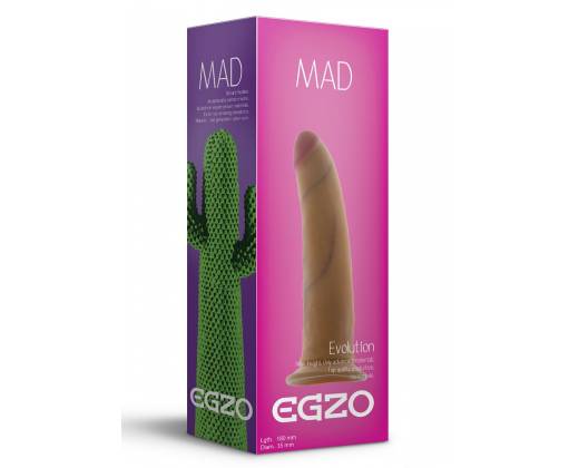 Телесный фаллоимитатор без мошонки Mad Cactus - 18 см.