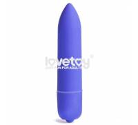 Синяя вибропуля X-Basic Long Bullet 10 speeds - 9 см.