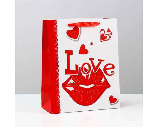 Бумажный пакет «Любовь» - 26 х 32 см