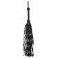 Черная многохвостая плетеная плеть Leather Barbed Wire Flogger - 77 см.