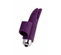 Фиолетовая вибронасадка на палец JOS Tessy - 9,5 см.