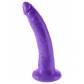 Фиолетовый фалоимитатор 7" Slim Dillio - 19,7 см.