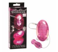 Розовая вибропулька с пультом-кристаллом и светодиодами Lighted Shimmers LED Bliss Teasers