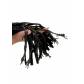 Черная многохвостая плетеная плеть Leather Suede Barbed Wired Flogger - 76 см.