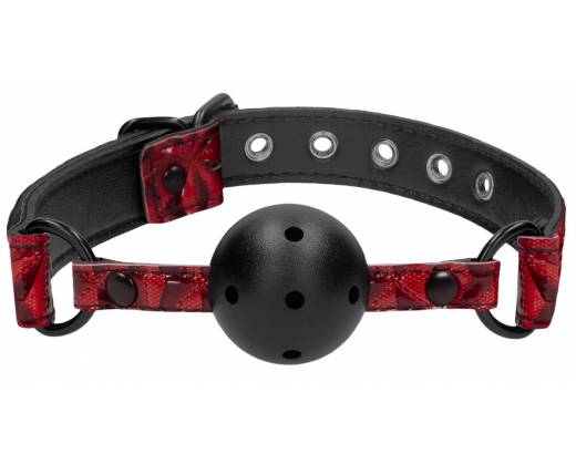 Черно-красный кляп-шарик Breathable Luxury Ball Gag