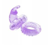 Фиолетовое вибрирующее кольцо с зайчиком