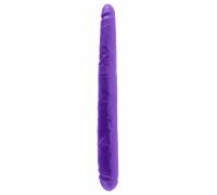Фиолетовый двусторонний фаллоимитатор 16" Double Dillio - 40,6 см.