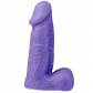Фиолетовый реалистичный массажёр XSKIN 5 PVC DONG - 13 см.