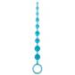 Голубая анальная цепочка-елочка Pleasure Beads - 30 см.
