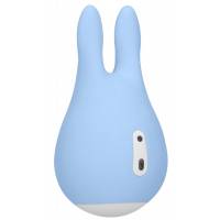Голубой клиторальный стимулятор Sugar Bunny - 9,5 см.